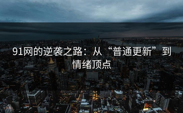 91网的逆袭之路：从“普通更新”到情绪顶点