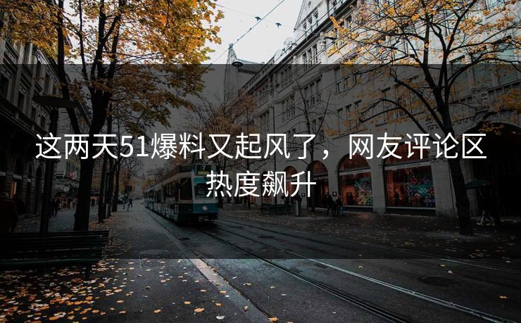 这两天51爆料又起风了，网友评论区热度飙升