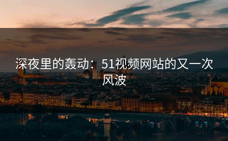 深夜里的轰动：51视频网站的又一次风波