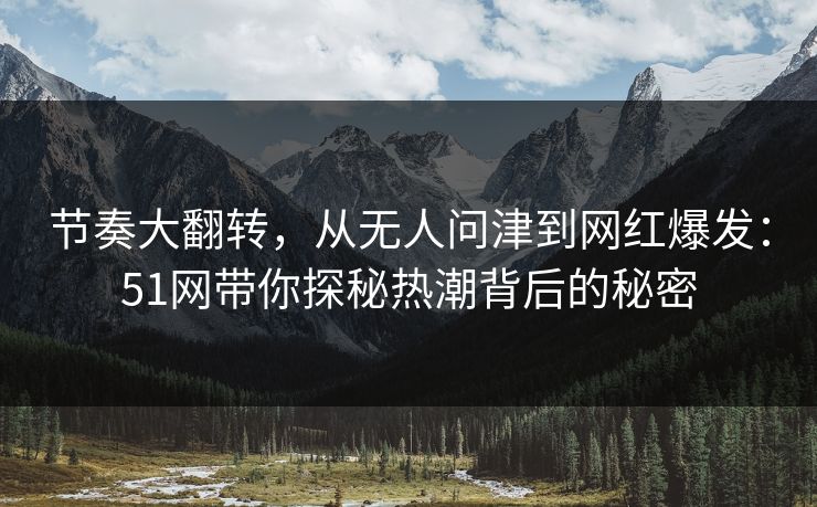 节奏大翻转，从无人问津到网红爆发：51网带你探秘热潮背后的秘密